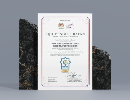 Tasik Villa Achieves MFAR Gold Certification for Muslim-Friendly Hospitality